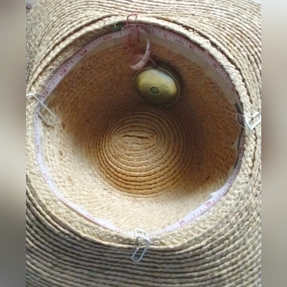 Ann Taylor Wide Brim Hat Straw Weaved Design - Picture 8 of 8